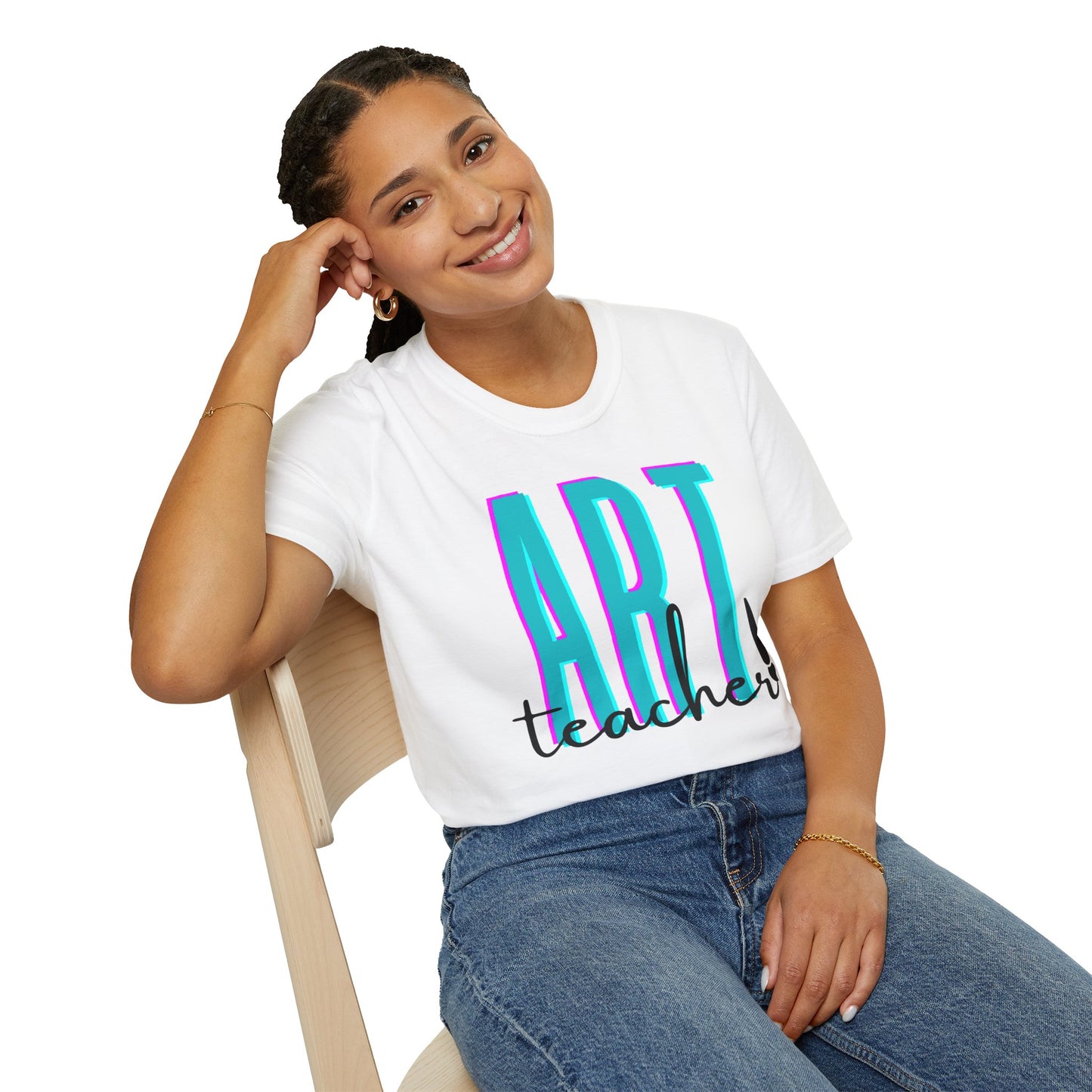 Art Teacher with Paintbrush