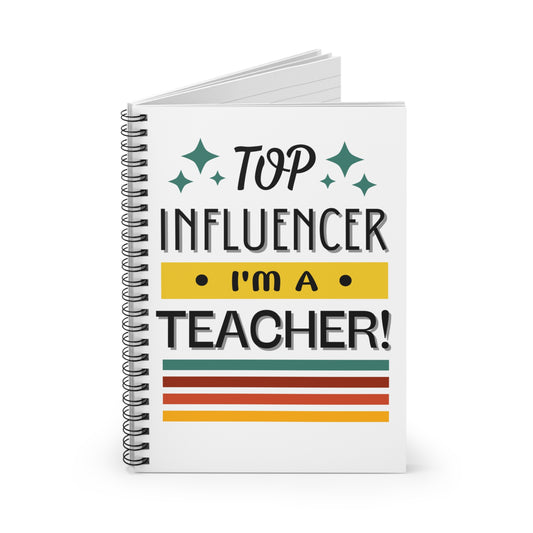 Teacher Top Influencer Notebook